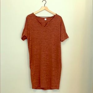 Old Navy Red/Orange knit sweater dress Medium Boho